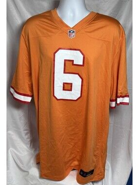 Tampa Bay Buccaneers Baker Mayfield #6 Creamsicle Throwback Jersey Mens XXL NWT